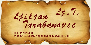 Ljiljan Tarabanović vizit kartica